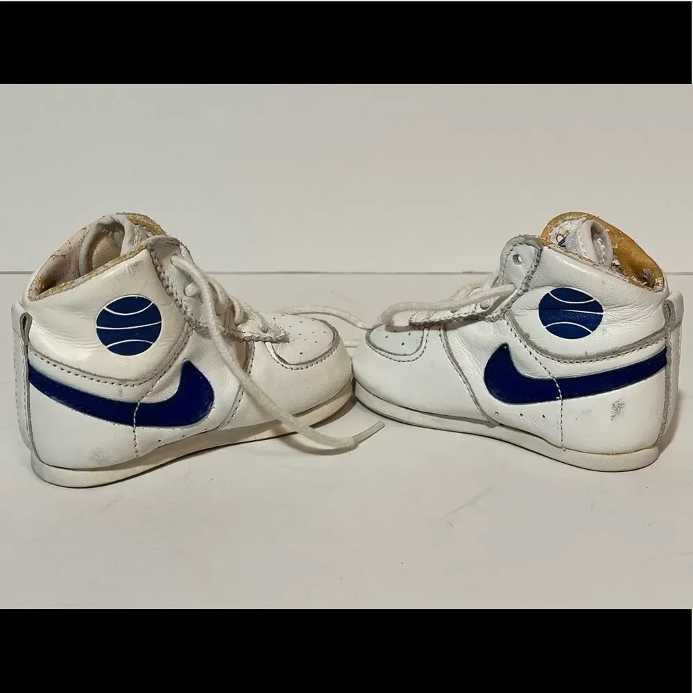 Vtg 1985 NIKE Baby Air Jordan Infantry Sneakers Shoes 850507 PD Sz 2 Blue White